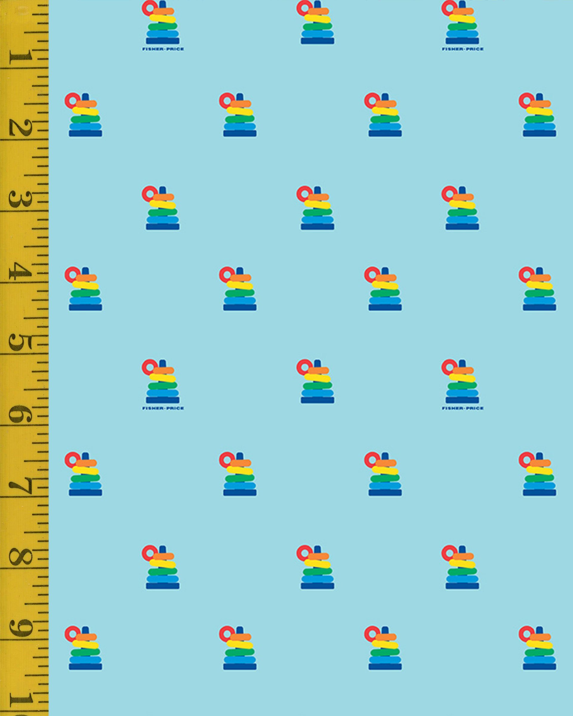 Riley Blake Designs Fisher Price: Rock A Stack – Aqua #22-8115