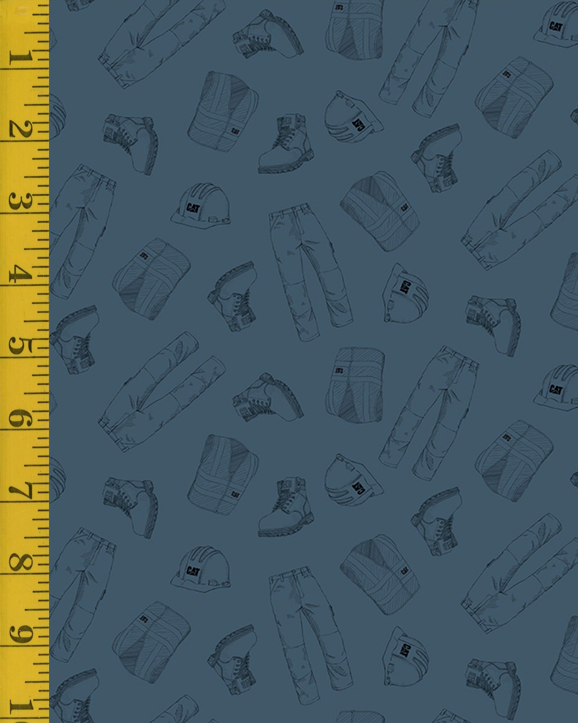 Riley Blake Designs CAT Buildin Crew: Garb – Blue #23-8303 Quilt