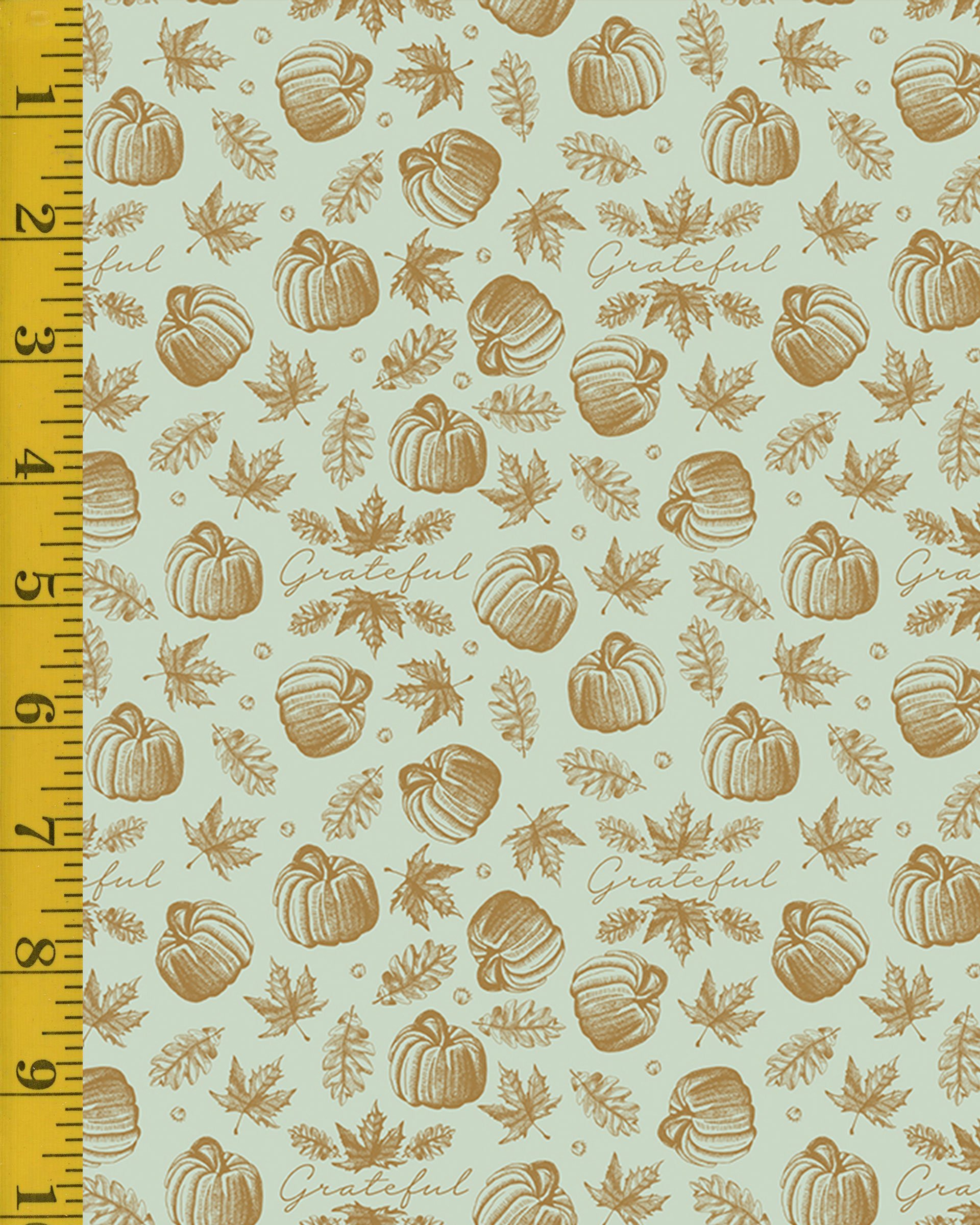 Riley Blake Designs Shades of Autumn with Gold Sparkle Accents: Icons - Tea Green #24-8405