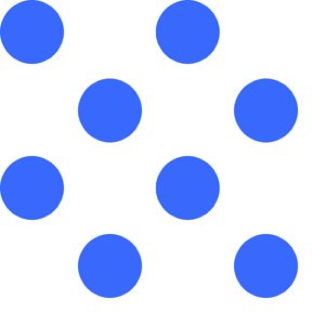 QT Fabrics Dots Stripes & More: Dots (dot is just under 1") - Blue #24-6366