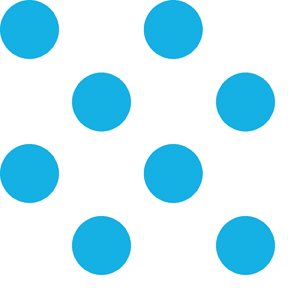 QT Fabrics Dots Stripes & More: Dots (dot is just under 1") - Turquoise #24-6367