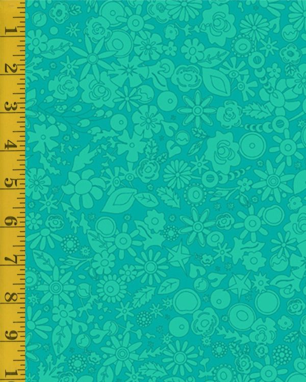 Andover Fabrics Sun Print: Woodland - Teal #25-1125