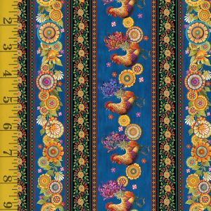 Benartex: Something to Crow About: Sunshine Farm Stripe - Multi #25-4594