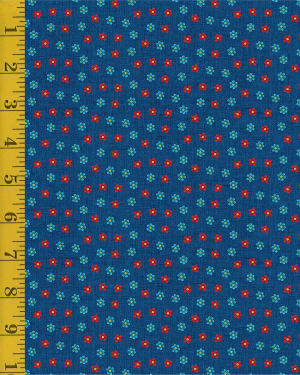 Benartex: Something to Crow About: Petal Flower - Dark Blue #25-4596