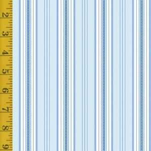 Benartex: French Romance: Simone Stripe - Blue/White #25-4609