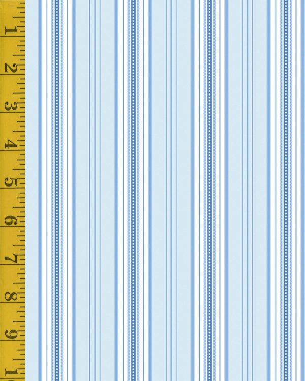 Benartex: French Romance: Simone Stripe - Blue/White #25-4609
