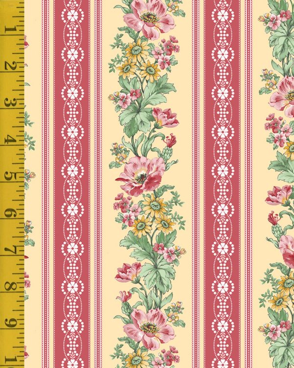 Benartex: French Romance: French Romance Stripe - Yellow #25-4611