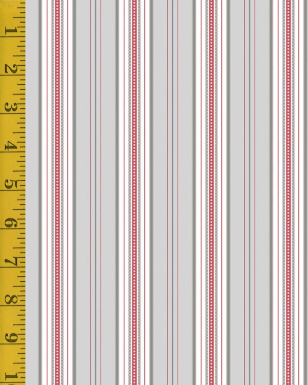 Benartex: French Romance: Simone Stripe - Pink/Grey #25-4612