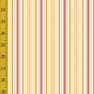 Benartex: French Romance: Simone Stripe - Yellow/Red #25-4622