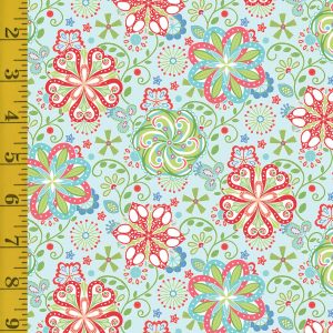 Benartex: Sewing Room 2: Medallions - Aqua #25-4625