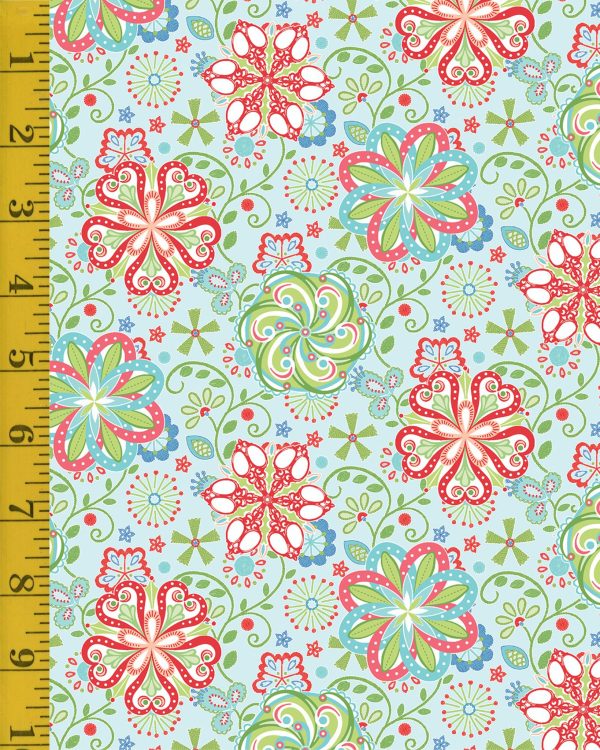 Benartex: Sewing Room 2: Medallions - Aqua #25-4625