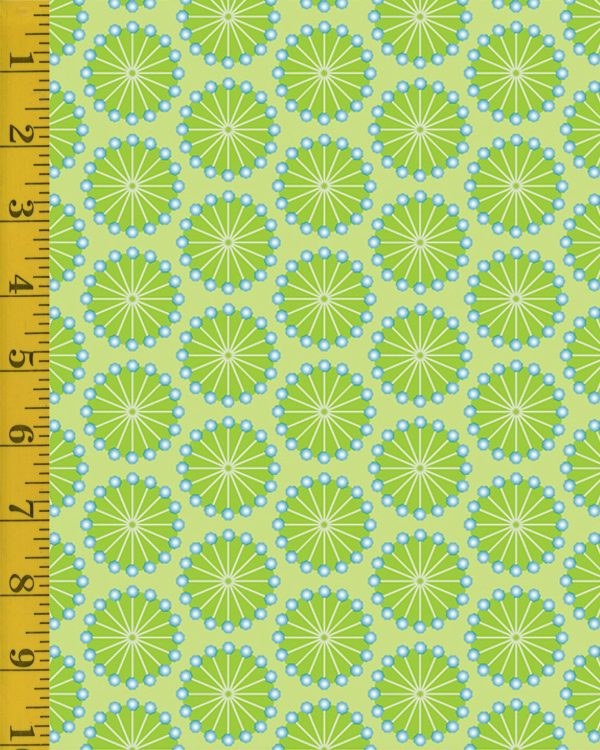 Benartex: Sewing Room 2: Flowerhead Pins - Green #25-4626