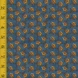 Benartex: Sunflower Days: Tossed Jacobean Flower - Marine Blue #25-4639