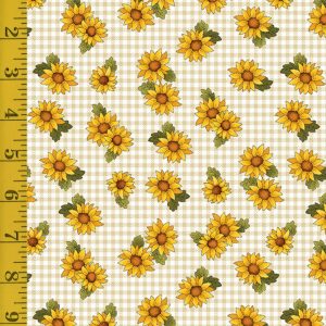 Benartex: Sunflower Days: Field Sunflowers - Natural #25-4643