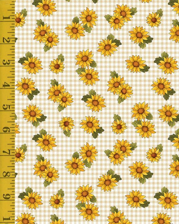 Benartex: Sunflower Days: Field Sunflowers - Natural #25-4643