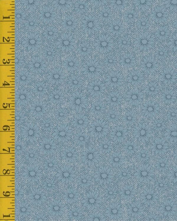 Benartex: Sunflower Days: Pressed Sunflower - Light Denim #25-4647
