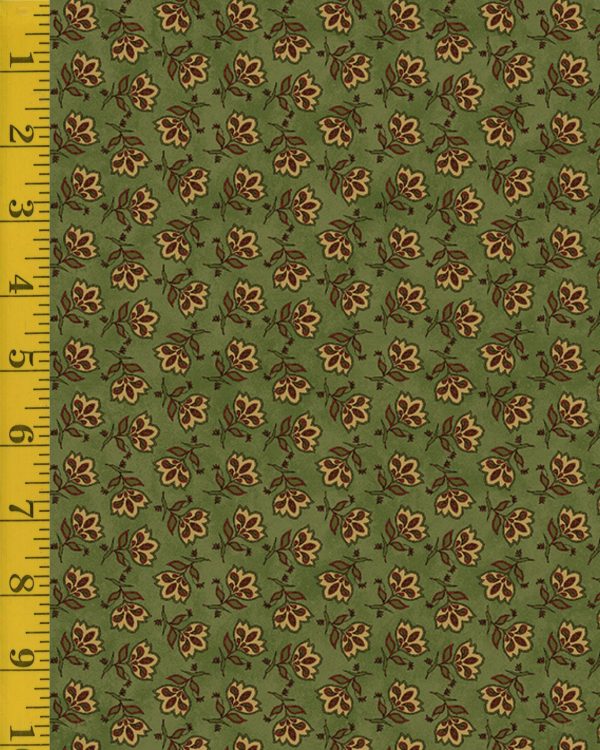 Benartex: Sunflower Days: Tossed Jacobean Flower - Leaf #25-4649