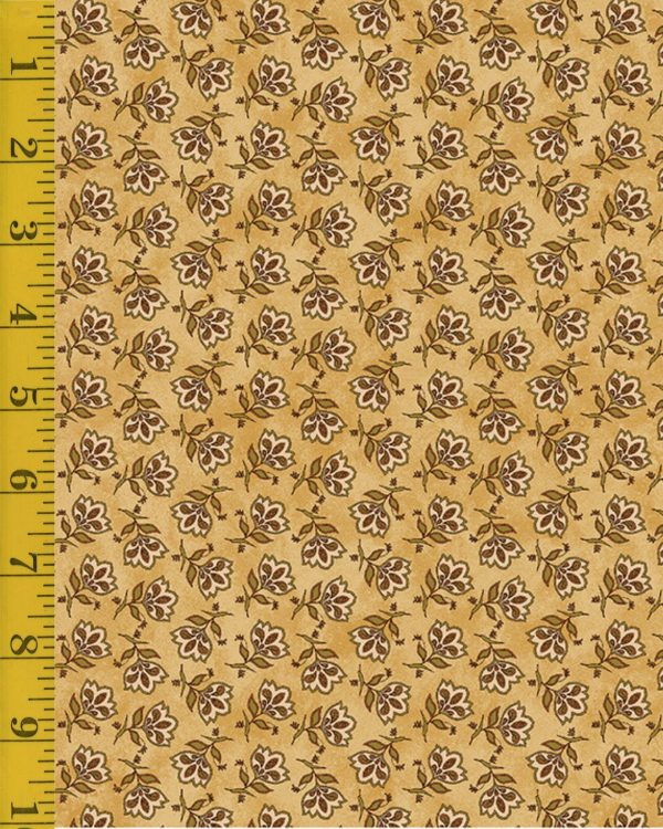 Benartex: Sunflower Days: Tossed Jacobean Flower - Tan #25-4650