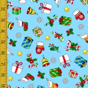 QT Fabrics Christmas Favorites: Presents - Blue #25-6422