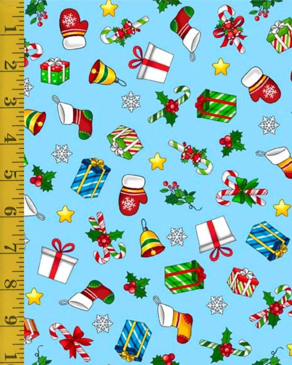 QT Fabrics Christmas Favorites: Presents - Blue #25-6422