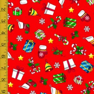 QT Fabrics Christmas Favorites: Presents - Tomato #25-6424