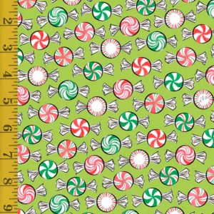 QT Fabrics Holiday Party: Christmas Mints - Dark Lime #25-6429