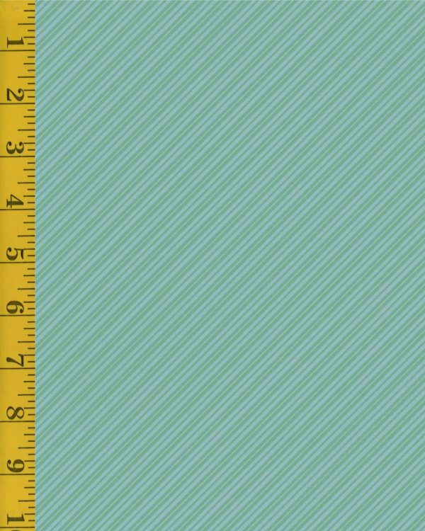 Qt Fabrics Life is Better with Friends: Diagonal Stripe - Seafoam #25-6455
