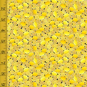Qt Fabrics Tea Time: Packed Lemons - Lemon #25-6462