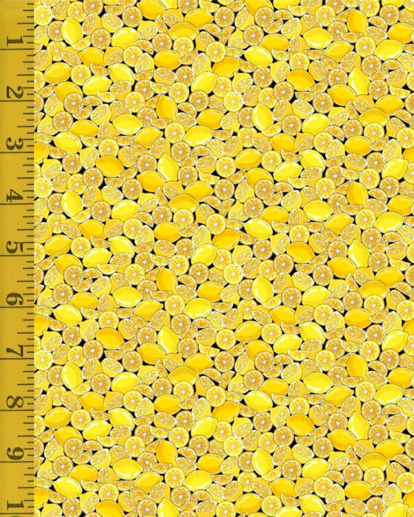 Qt Fabrics Tea Time: Packed Lemons - Lemon #25-6462