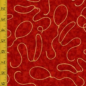Qt Fabrics Cowboy Up: Lassos - Red #25-6466