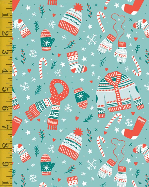 Riley Blake Designs Ski Hill: Main - Aqua #25-8437