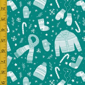Riley Blake Designs Ski Hill: Main - Teal #25-8439