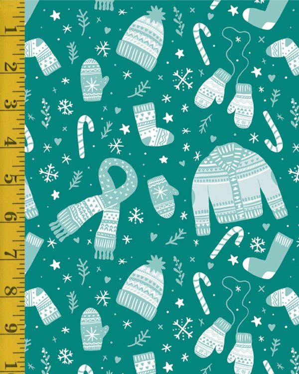 Riley Blake Designs Ski Hill: Main - Teal #25-8439