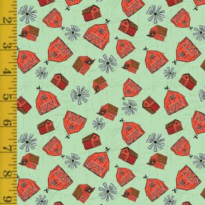 Riley Blake Designs Farm Livin: Barn Toss - Mint #25-8457