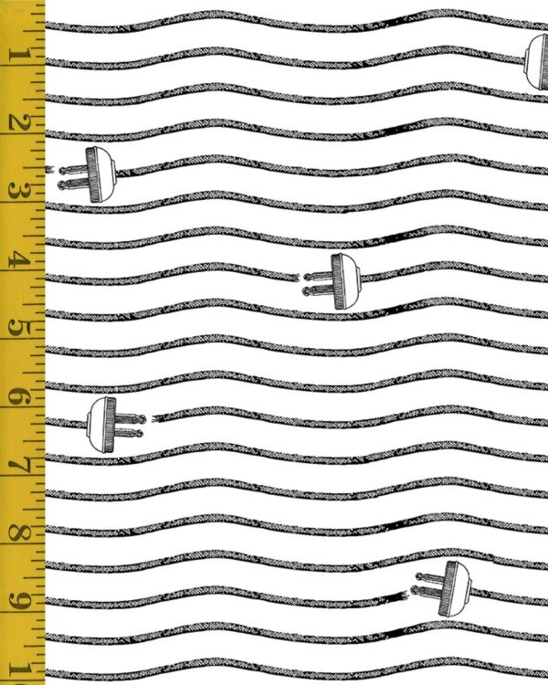 Riley Blake Designs Press On: Cord Stripe - White #25-8463