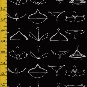 Riley Blake Designs Press On: Wire Hangers - Black #25-8465