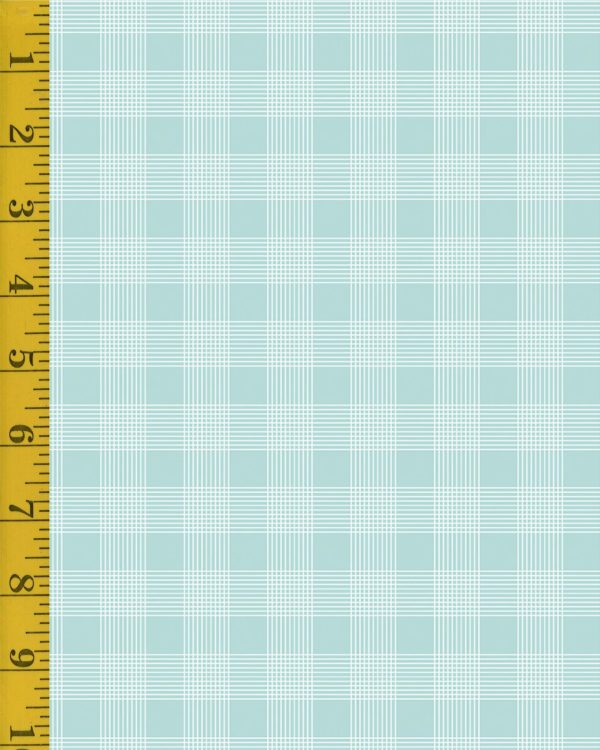 Riley Blake Designs Press On: Pinstripe Plaid - Aqua #25-8473