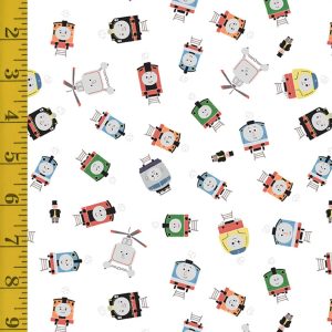 Riley Blake Designs Thomas & Friends Sodor Railway: Toss - White #25-8489