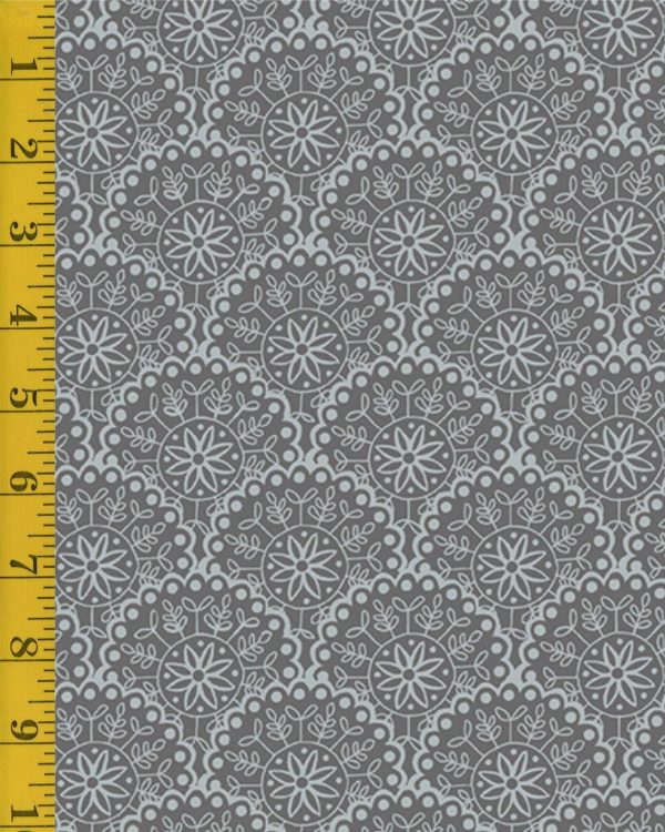 Andover Fabrics Bee Happy: Clamshell - Gray #25-1165