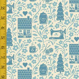 Andover Fabrics Cozy House: House Vignette - Chambray #25-1175