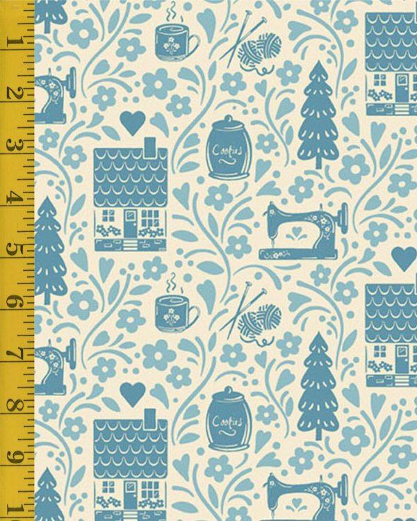 Andover Fabrics Cozy House: House Vignette - Chambray #25-1175