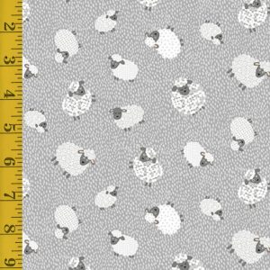 Andover Fabrics Fun on the Farm: Wooly Sheep - Grey #25-1216