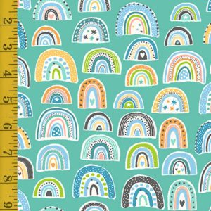 Andover Fabrics In the Jungle: : Rainbows - Blue #25-1226