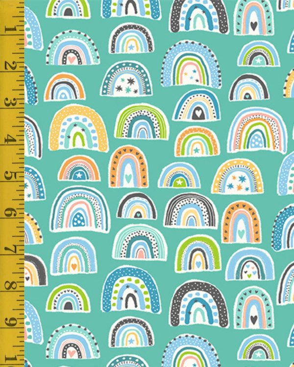 Andover Fabrics In the Jungle: : Rainbows - Blue #25-1226