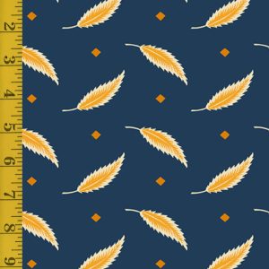 Andover Fabrics Indigo Cheddar II: Tossed Leaves - Indigo #25-1232