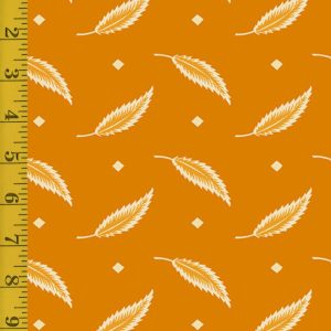 Andover Fabrics Indigo Cheddar II: Tossed Leaves - Cheddar #25-1234