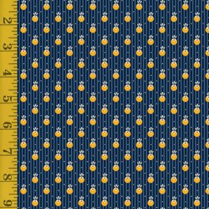 Andover Fabrics Indigo Cheddar II: Pinstripe Circle - Indigo #25-1238