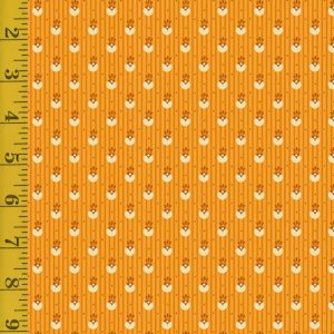 Andover Fabrics Indigo Cheddar II: Pinstripe Circle - Cheddar #25-1240
