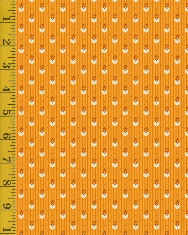Andover Fabrics Indigo Cheddar II: Pinstripe Circle - Cheddar #25-1240
