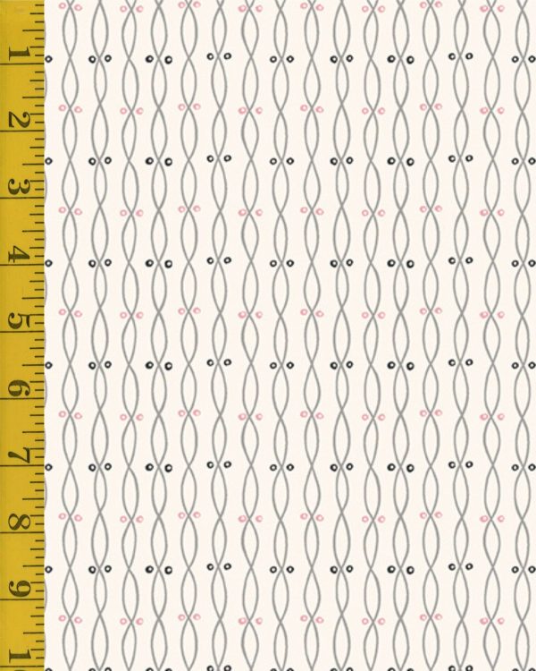 Andover Fabrics Tangent: Twist - White #25-1265